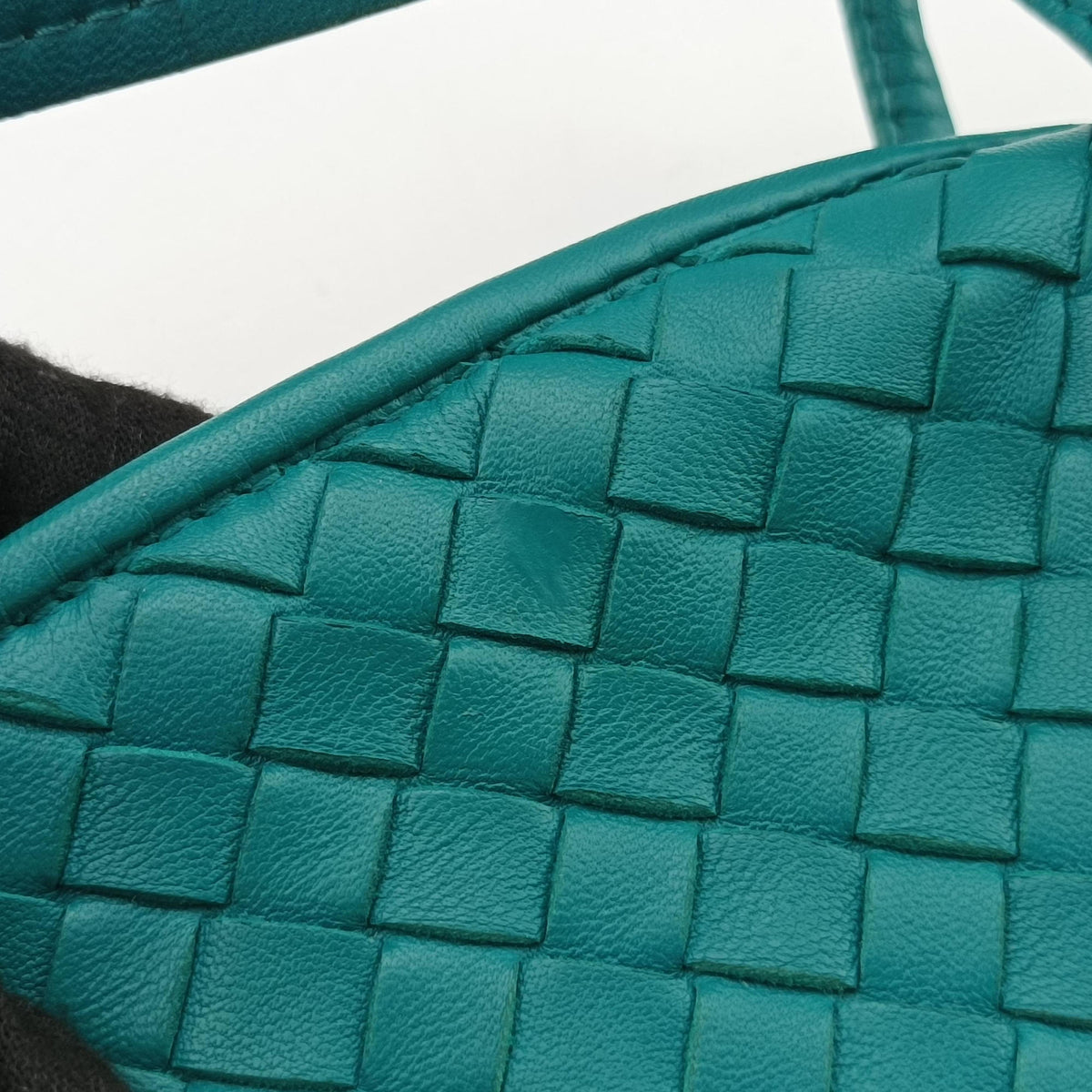 Pre-owned Bottega Veneta NODINI Intrecciato Green lambskin  shoulderbag | stylenewstar