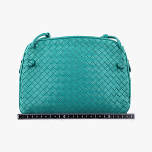 Pre-owned Bottega Veneta NODINI Intrecciato Green lambskin  shoulderbag | stylenewstar