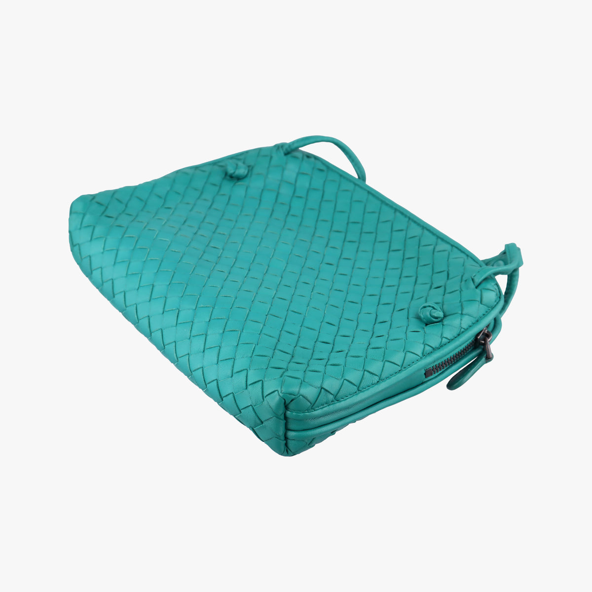 Pre-owned Bottega Veneta NODINI Intrecciato Green lambskin  shoulderbag | stylenewstar