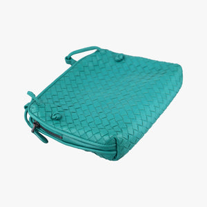 Pre-owned Bottega Veneta NODINI Intrecciato Green lambskin  shoulderbag | stylenewstar