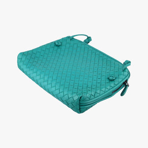 Pre-owned Bottega Veneta NODINI Intrecciato Green lambskin  shoulderbag | stylenewstar