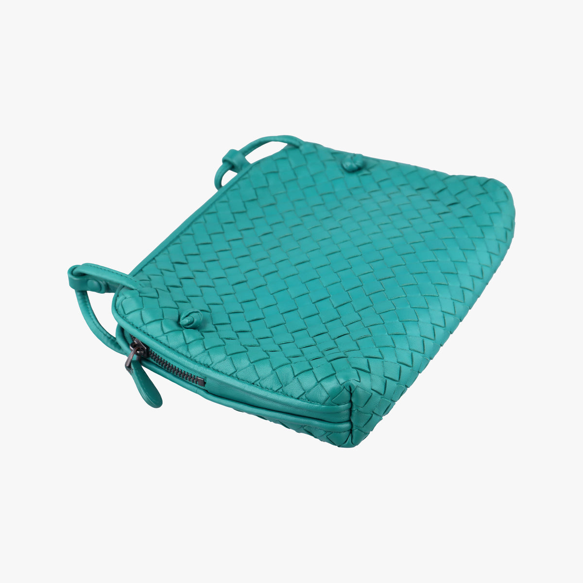 Pre-owned Bottega Veneta NODINI Intrecciato Green lambskin  shoulderbag | stylenewstar