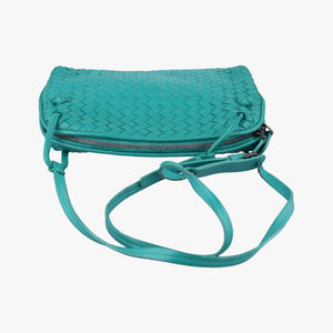 Pre-owned Bottega Veneta NODINI Intrecciato Green lambskin  shoulderbag | stylenewstar