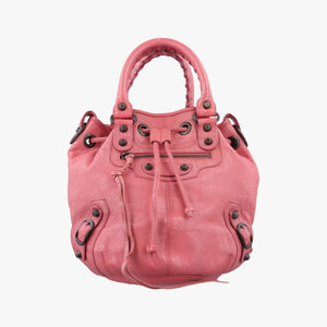 Vintage Balenciaga Pompon Pink Lambskin  handbag | stylenewstar