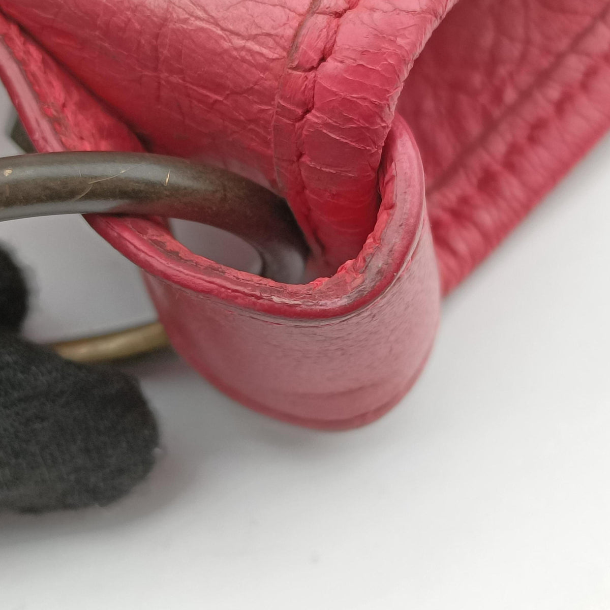 Vintage Balenciaga Pompon Pink Lambskin  handbag | stylenewstar