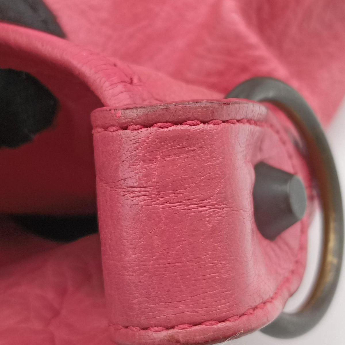 Vintage Balenciaga Pompon Pink Lambskin  handbag | stylenewstar