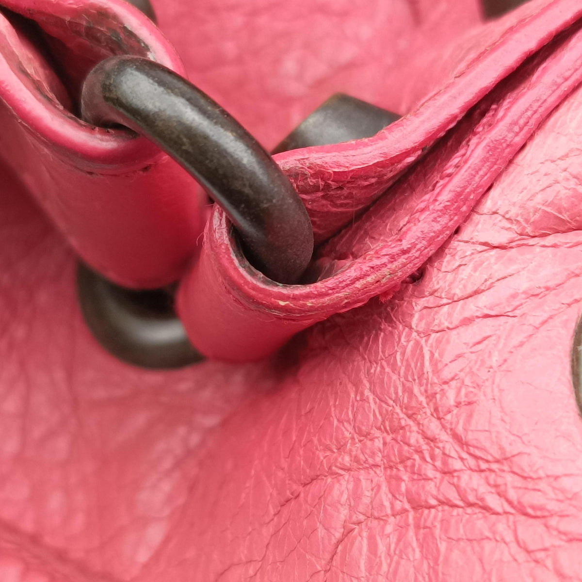 Vintage Balenciaga Pompon Pink Lambskin  handbag | stylenewstar