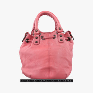 Vintage Balenciaga Pompon Pink Lambskin  handbag | stylenewstar