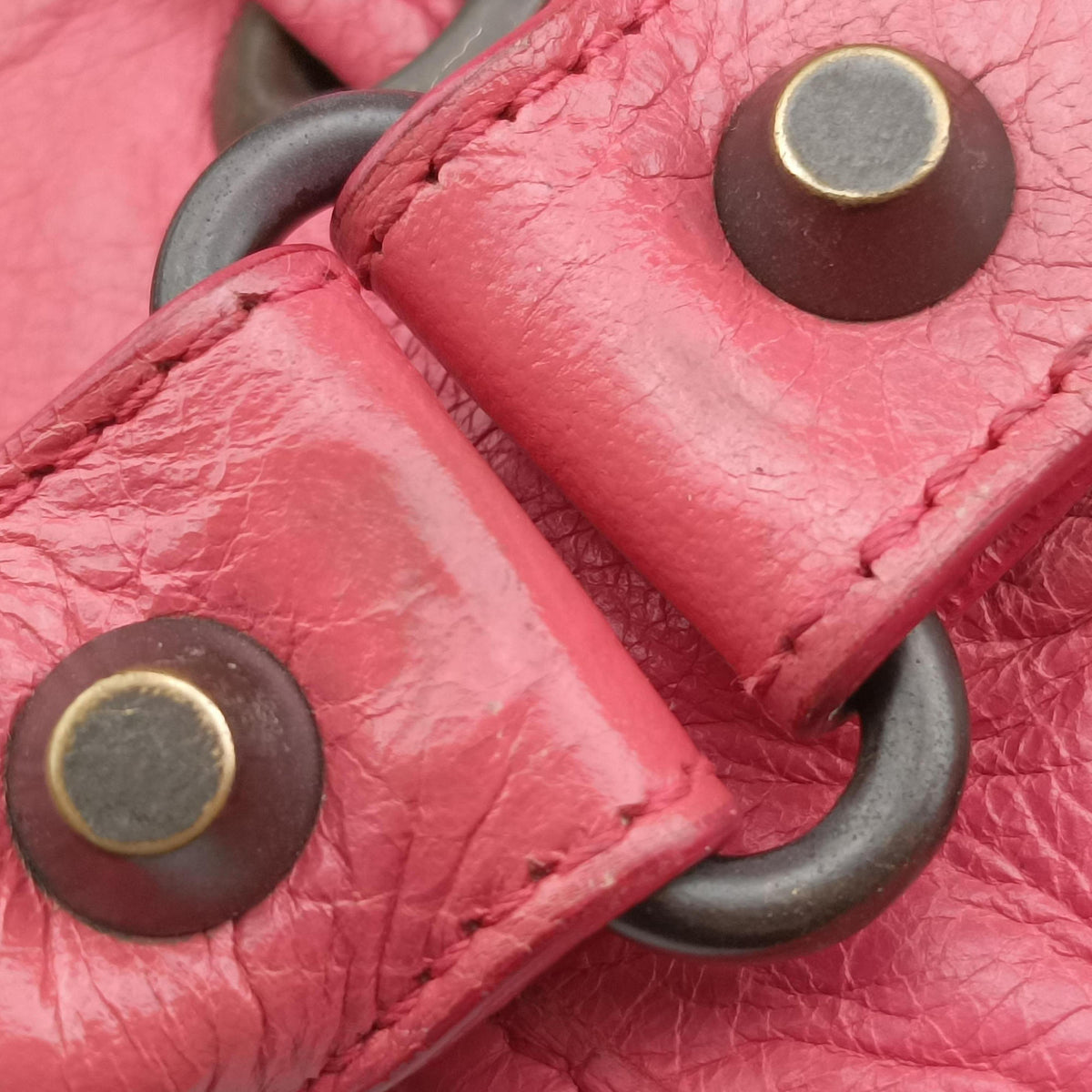 Vintage Balenciaga Pompon Pink Lambskin  handbag | stylenewstar
