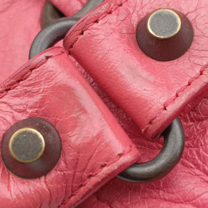 Vintage Balenciaga Pompon Pink Lambskin  handbag | stylenewstar
