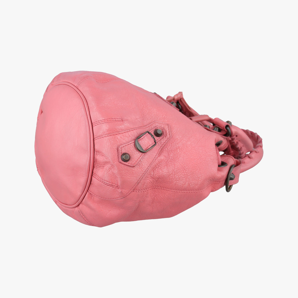 Vintage Balenciaga Pompon Pink Lambskin  handbag | stylenewstar