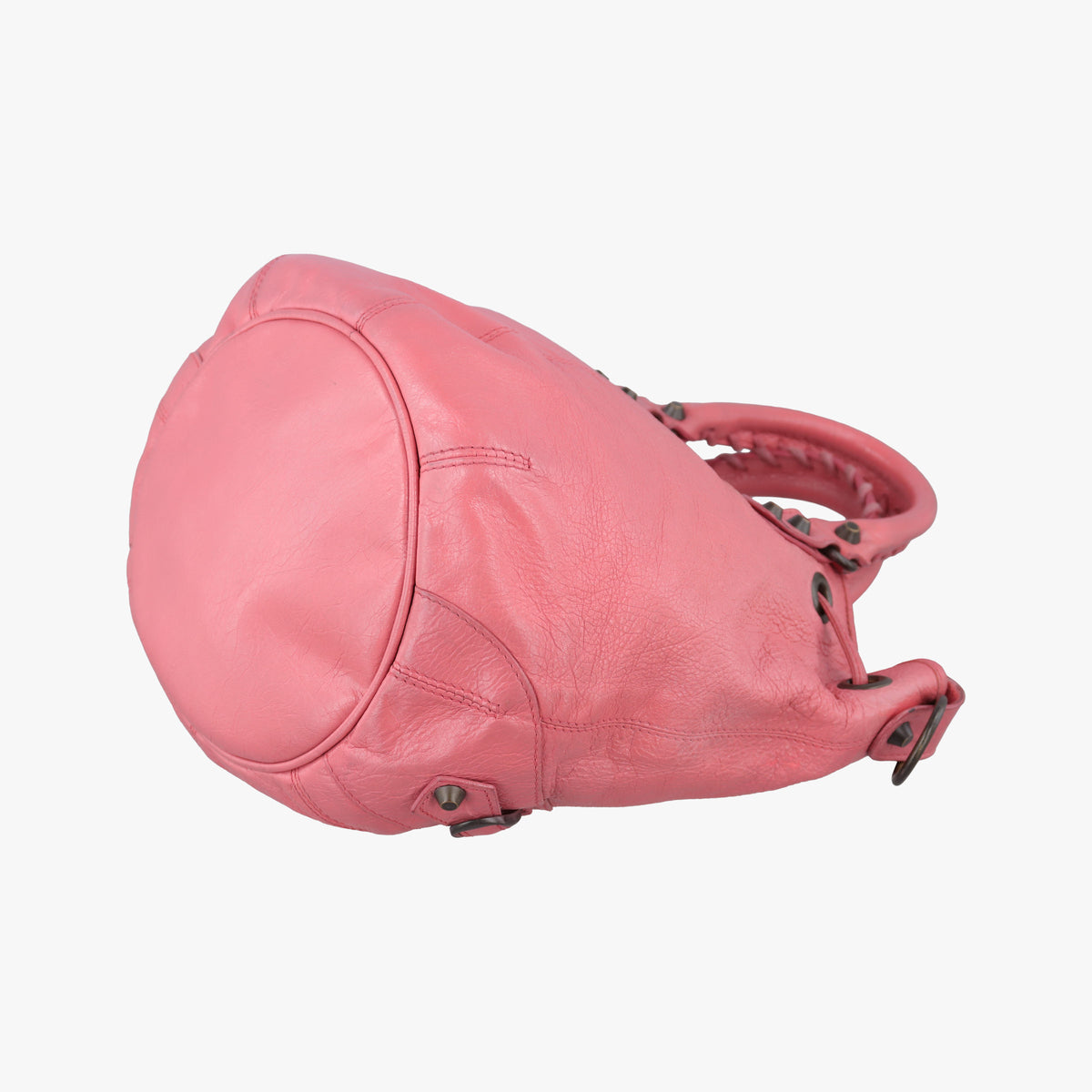 Vintage Balenciaga Pompon Pink Lambskin  handbag | stylenewstar