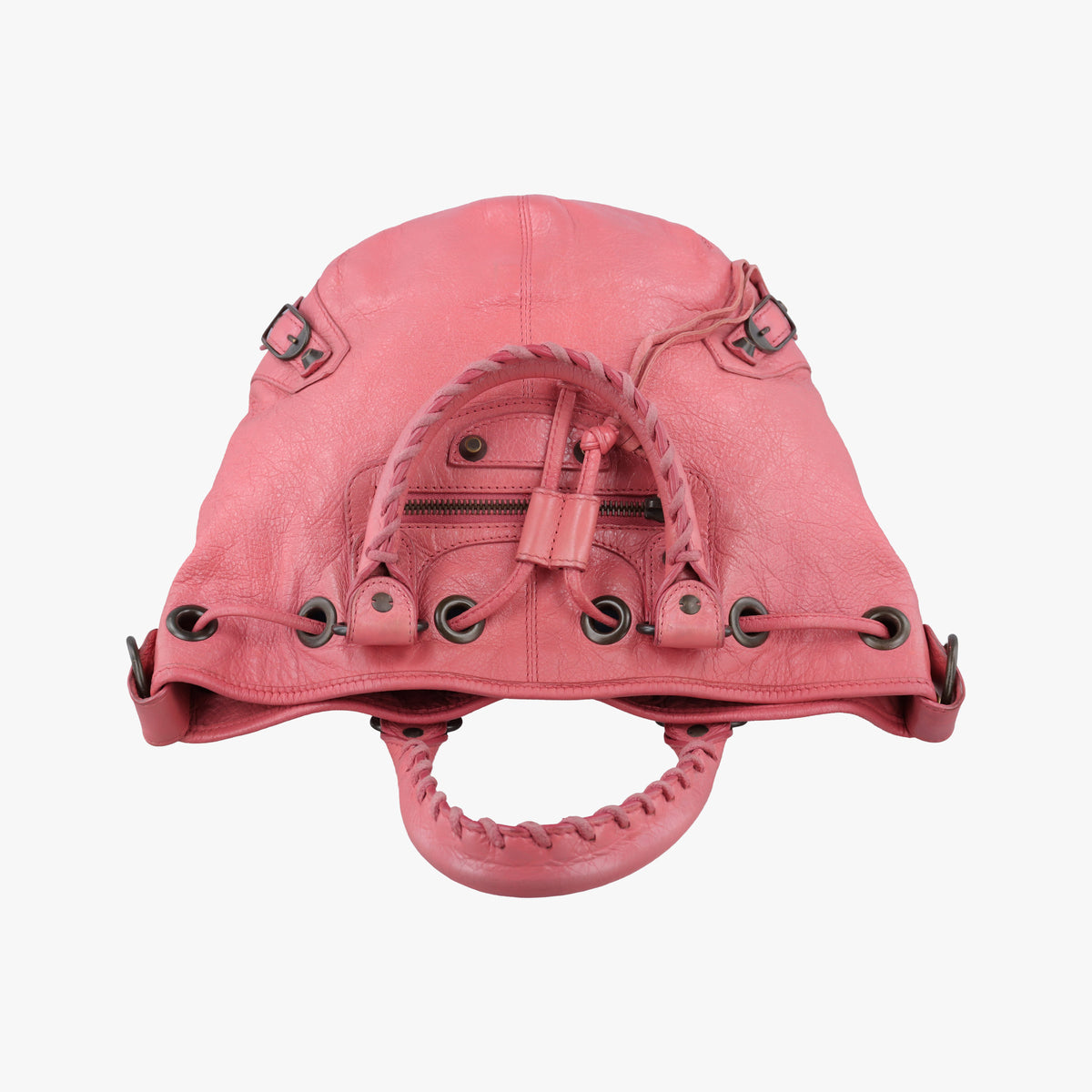 Vintage Balenciaga Pompon Pink Lambskin  handbag | stylenewstar