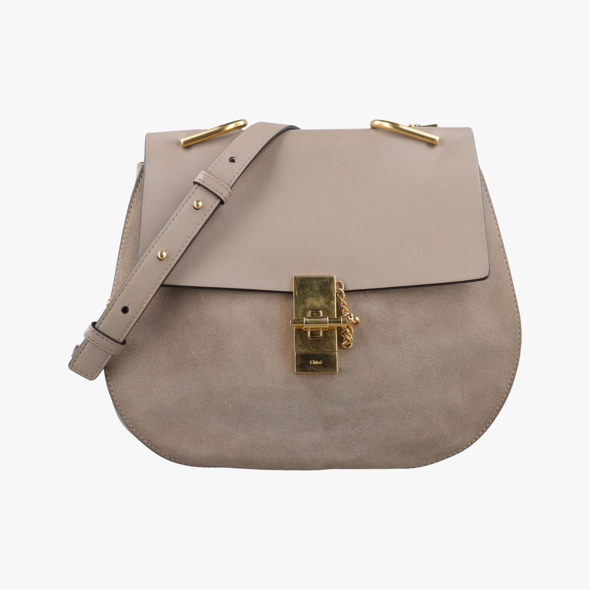 Vintage Chloe DREW Grey Leather × suede  shoulderbag | stylenewstar