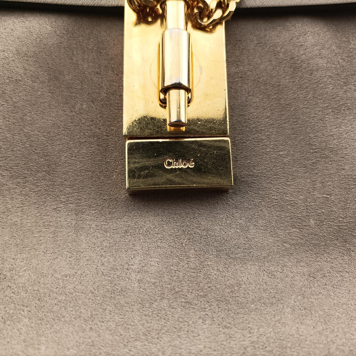 Vintage Chloe DREW Grey Leather × suede  shoulderbag | stylenewstar