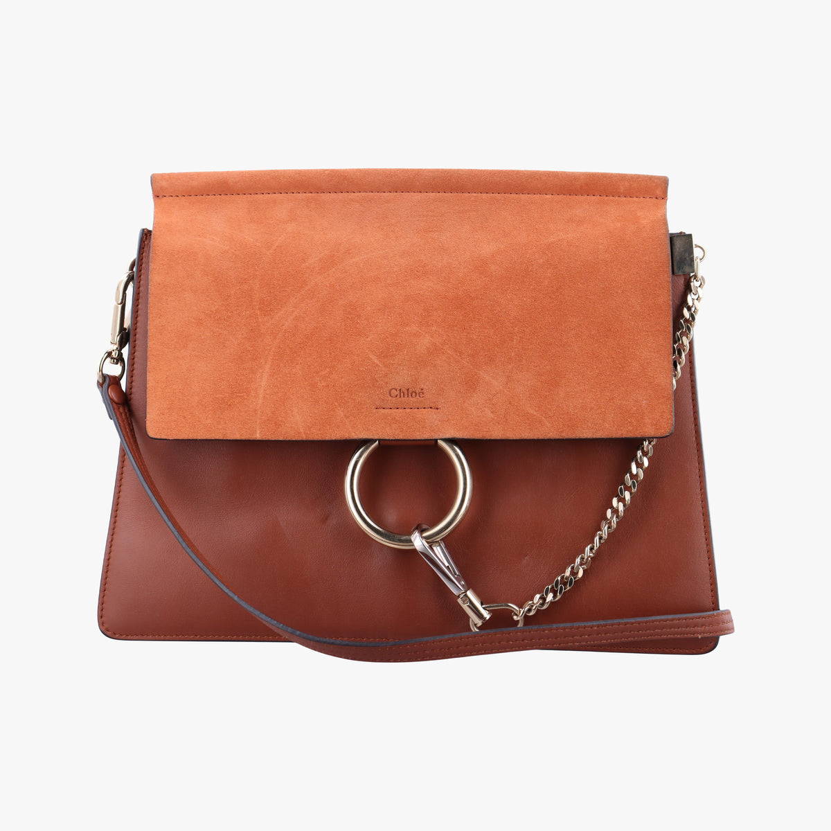 Pre-owned Chloe FAYE Brown Leather × suede  shoulderbag | stylenewstar