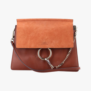 Pre-owned Chloe FAYE Brown Leather × suede  shoulderbag | stylenewstar