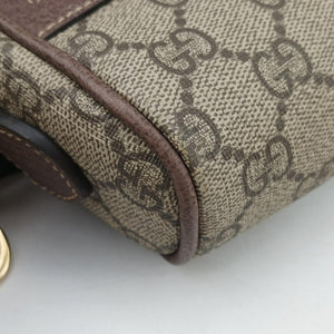 Pre-owned Gucci OPHIDIA Brown×red×green PVC coated canvas 517350 shoulderbag | stylenewstar
