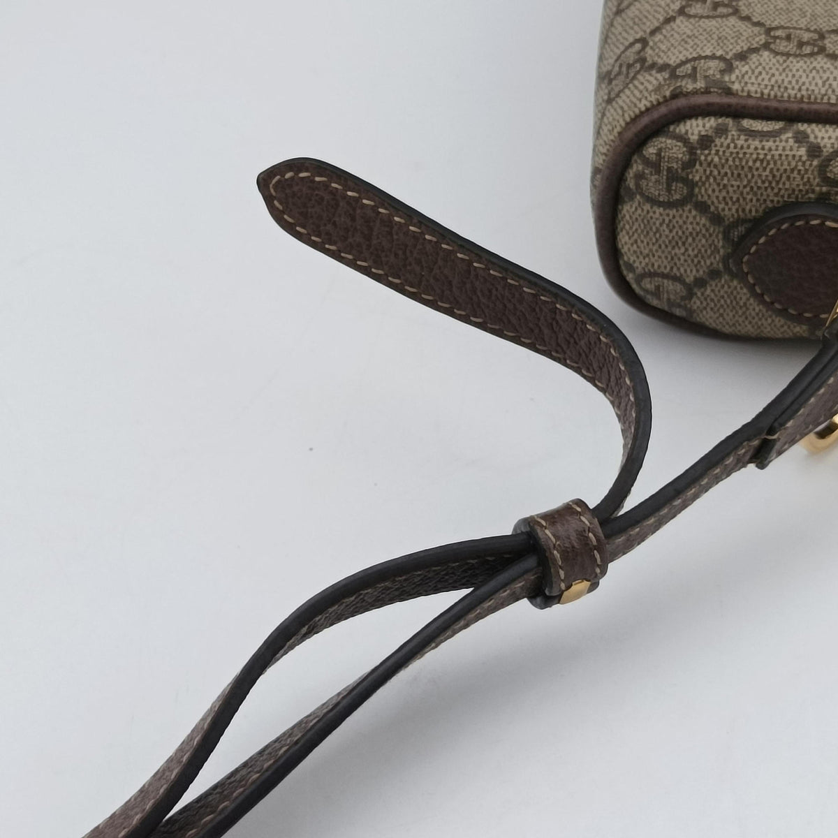 Pre-owned Gucci OPHIDIA Brown×red×green PVC coated canvas 517350 shoulderbag | stylenewstar