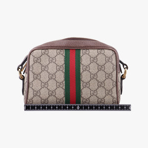 Pre-owned Gucci OPHIDIA Brown×red×green PVC coated canvas 517350 shoulderbag | stylenewstar
