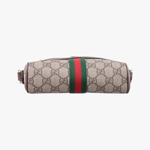 Pre-owned Gucci OPHIDIA Brown×red×green PVC coated canvas 517350 shoulderbag | stylenewstar