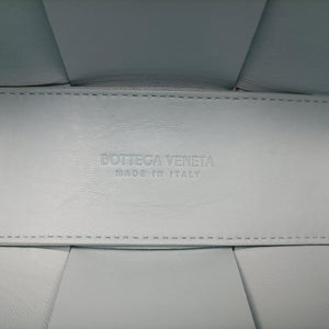 Pre-owned Bottega Veneta THE ARCO Tote Blue lambskin  shoulderbag | stylenewstar