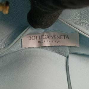 Pre-owned Bottega Veneta THE ARCO Tote Blue lambskin  shoulderbag | stylenewstar