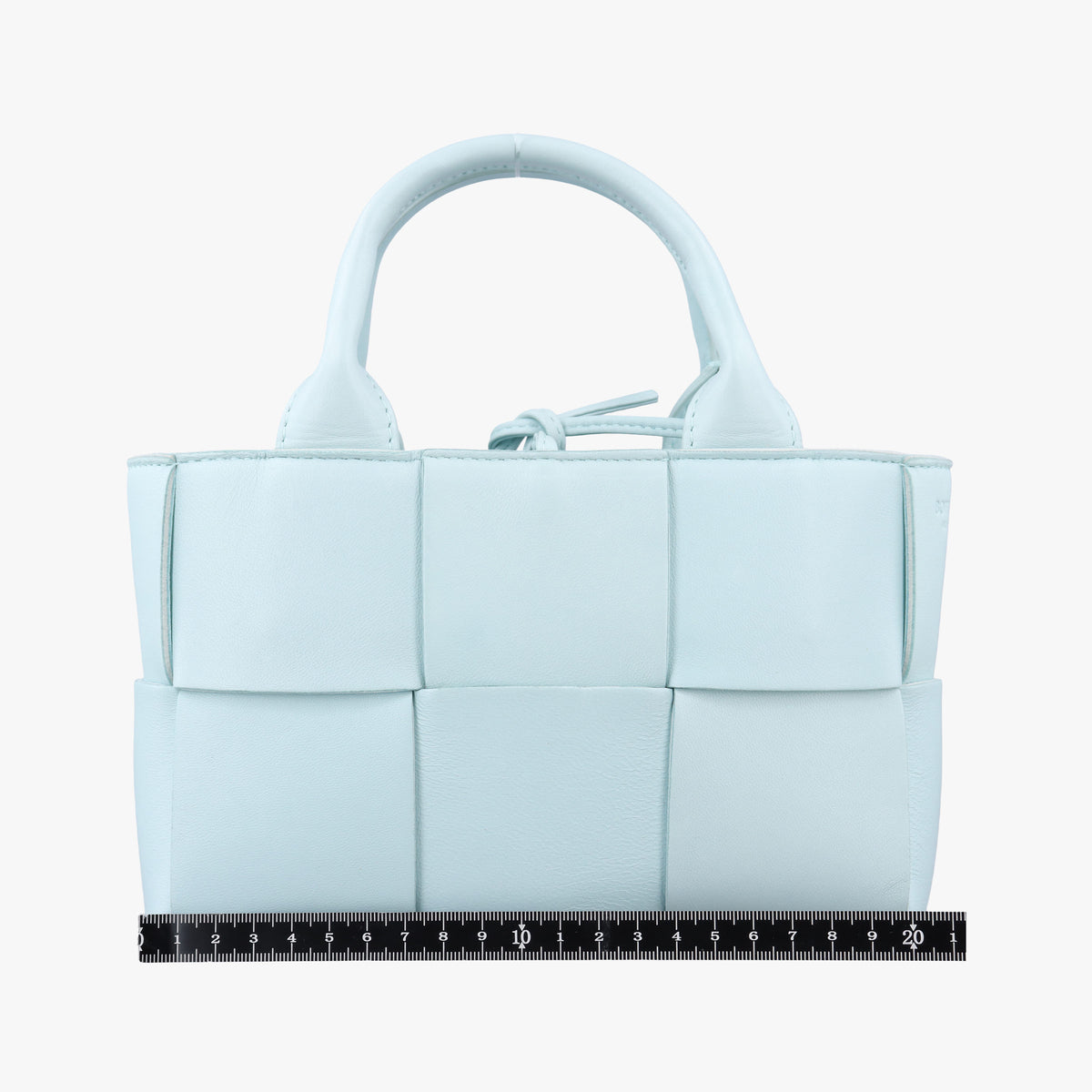 Pre-owned Bottega Veneta THE ARCO Tote Blue lambskin  shoulderbag | stylenewstar