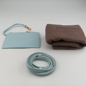 Pre-owned Bottega Veneta THE ARCO Tote Blue lambskin  shoulderbag | stylenewstar