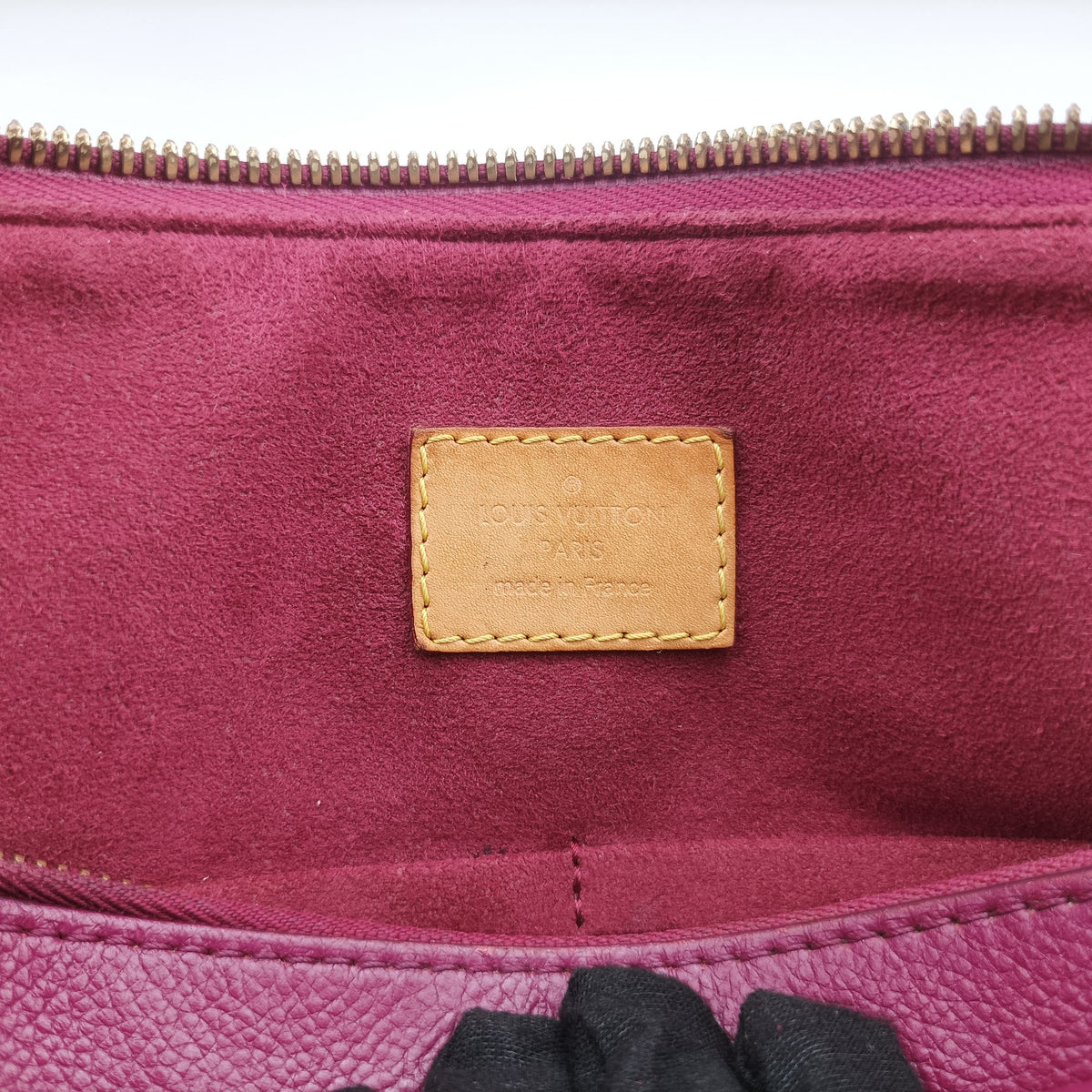 Pre-owned Louis Vuitton PALLAS brown×Bordeaux Monogram Canvas×calf leather M40906 shoulderbag | stylenewstar
