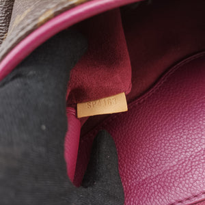 Pre-owned Louis Vuitton PALLAS brown×Bordeaux Monogram Canvas×calf leather M40906 shoulderbag | stylenewstar