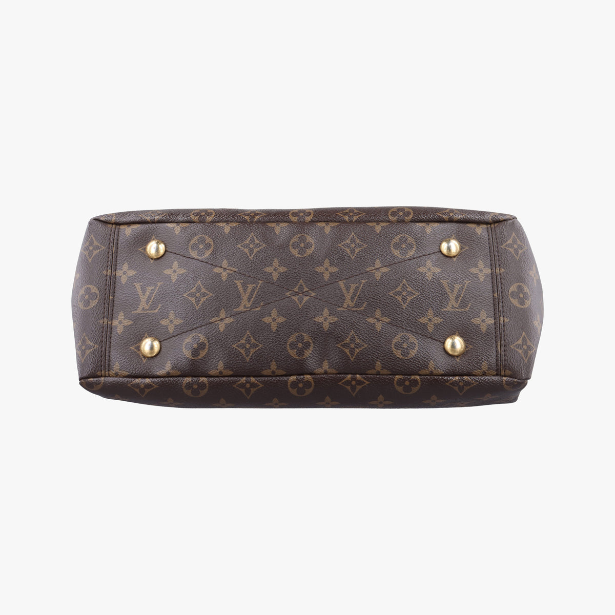 Pre-owned Louis Vuitton PALLAS brown×Bordeaux Monogram Canvas×calf leather M40906 shoulderbag | stylenewstar