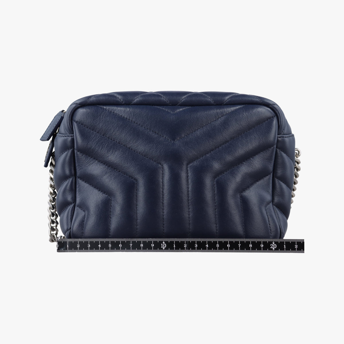 Pre-owned Yves Saint Laurent LOULOU Navy Leather 454317 shoulderbag | stylenewstar