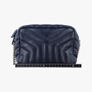 Pre-owned Yves Saint Laurent LOULOU Navy Leather 454317 shoulderbag | stylenewstar