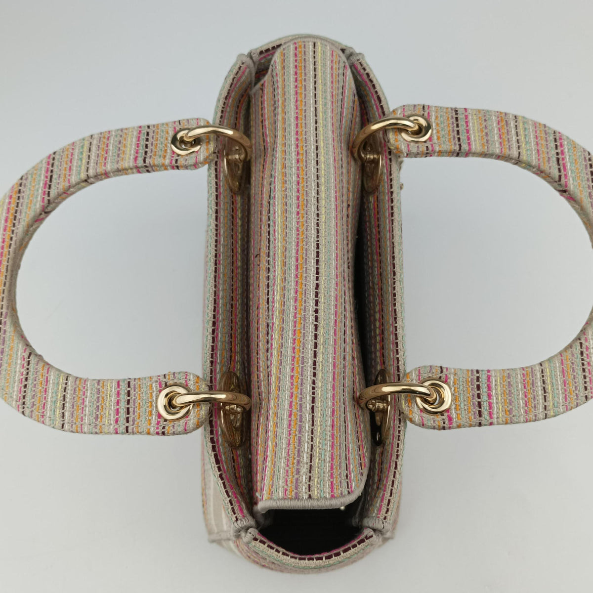 Pre-owned Christian Dior Lady Dior Multicolor fabric  shoulderbag | stylenewstar