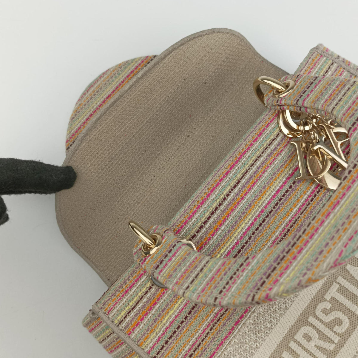 Pre-owned Christian Dior Lady Dior Multicolor fabric  shoulderbag | stylenewstar