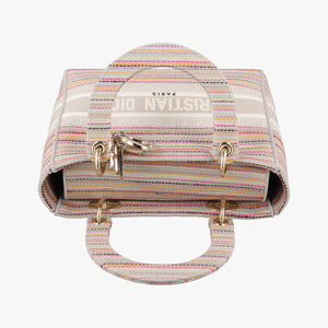 Pre-owned Christian Dior Lady Dior Multicolor fabric  shoulderbag | stylenewstar