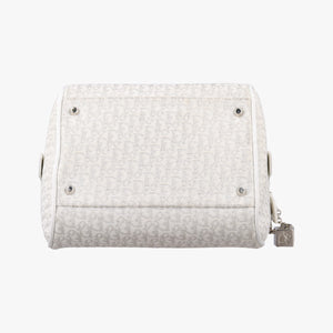 Pre-owned Christian Dior Gambler Dice Tortter White canvas  handbag | stylenewstar