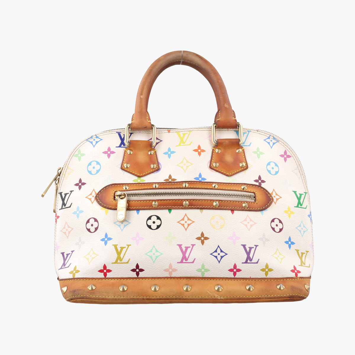 Vintage Louis Vuitton Alma PM white Monogram Multicolor M92647 handbag | stylenewstar