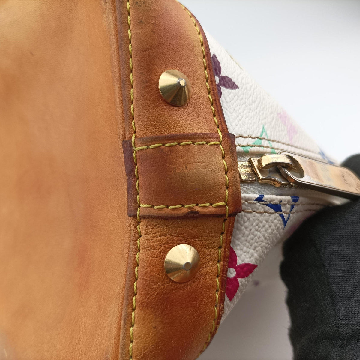 Vintage Louis Vuitton Alma PM white Monogram Multicolor M92647 handbag | stylenewstar