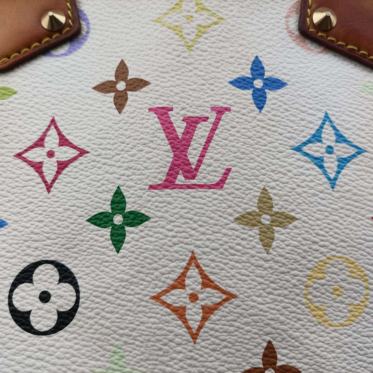 Vintage Louis Vuitton Alma PM white Monogram Multicolor M92647 handbag | stylenewstar