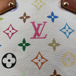 Vintage Louis Vuitton Alma PM white Monogram Multicolor M92647 handbag | stylenewstar