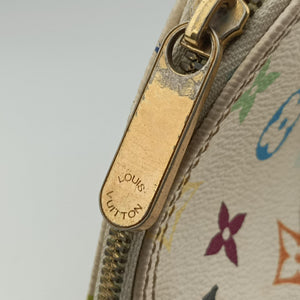 Vintage Louis Vuitton Alma PM white Monogram Multicolor M92647 handbag | stylenewstar