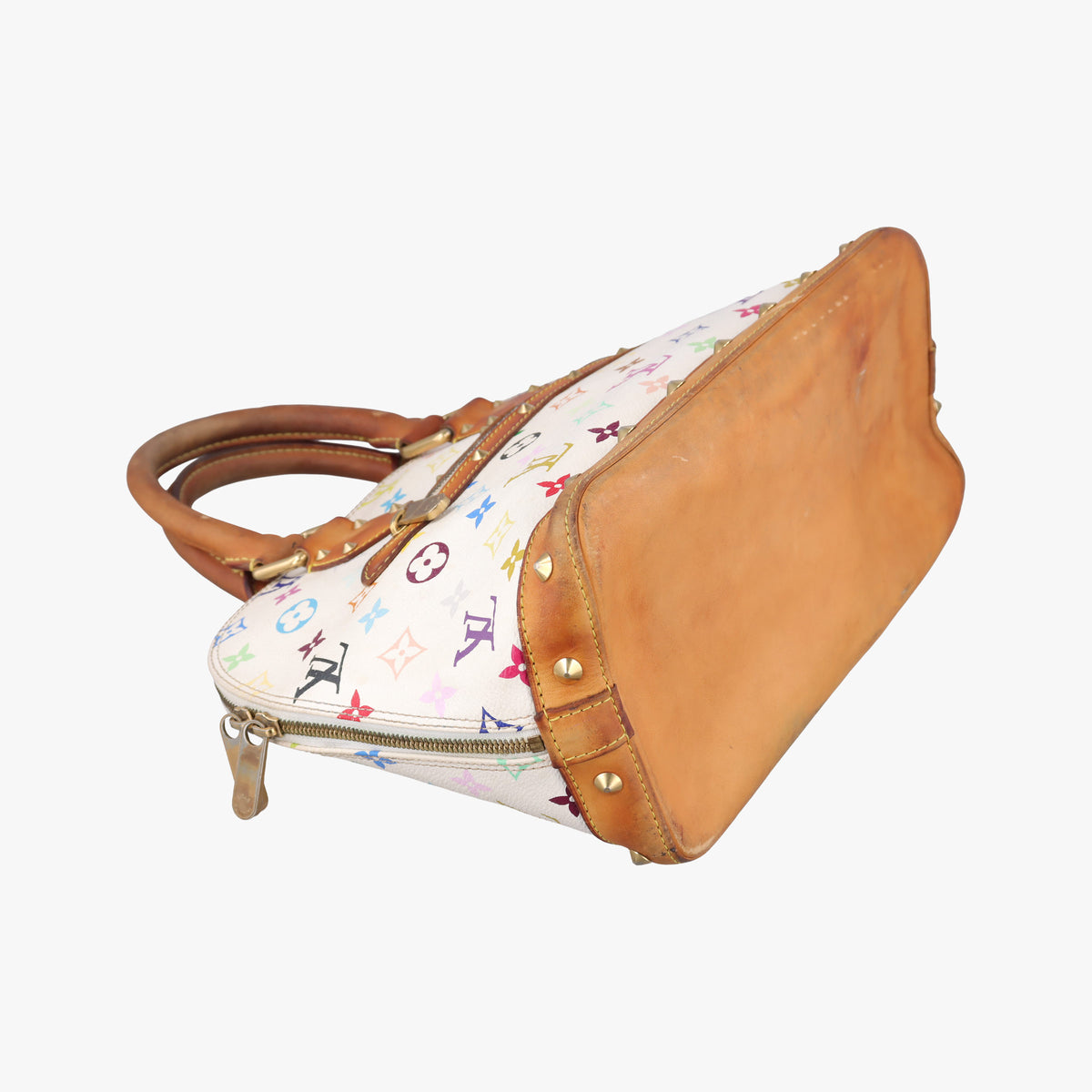 Vintage Louis Vuitton Alma PM white Monogram Multicolor M92647 handbag | stylenewstar