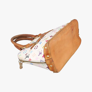 Vintage Louis Vuitton Alma PM white Monogram Multicolor M92647 handbag | stylenewstar
