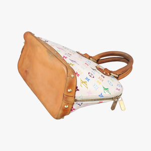 Vintage Louis Vuitton Alma PM white Monogram Multicolor M92647 handbag | stylenewstar