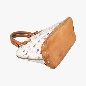 Vintage Louis Vuitton Alma PM white Monogram Multicolor M92647 handbag | stylenewstar