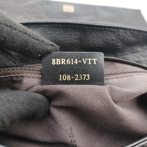Pre-owned Fendi Mia Flap Black Leather 8BR614 shoulderbag | stylenewstar