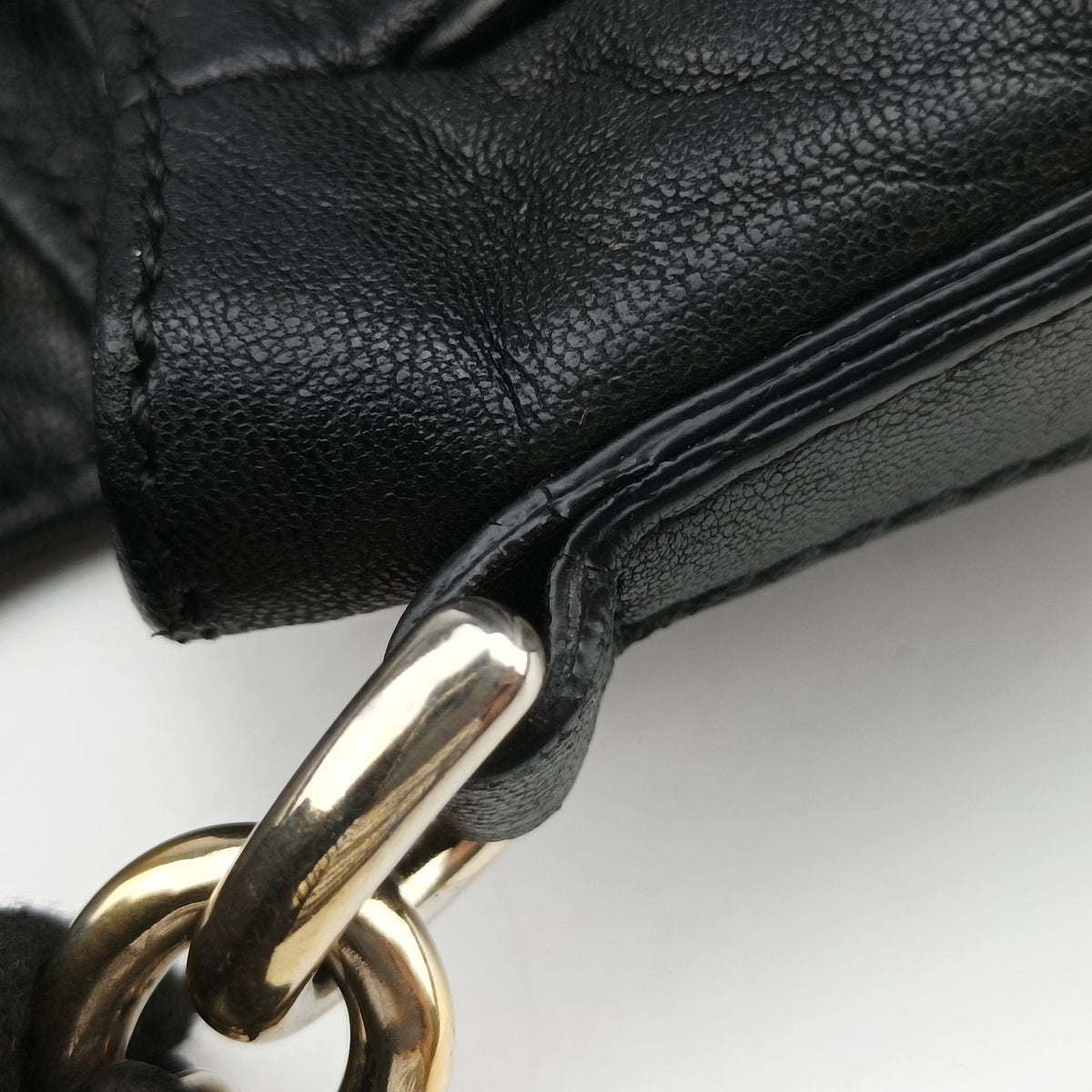 Pre-owned Fendi Mia Flap Black Leather 8BR614 shoulderbag | stylenewstar