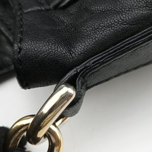 Pre-owned Fendi Mia Flap Black Leather 8BR614 shoulderbag | stylenewstar